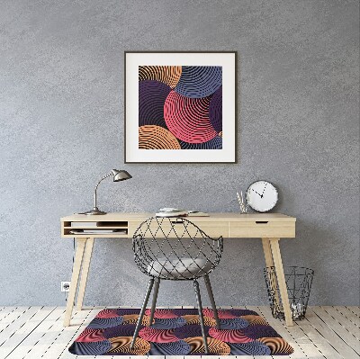 Desk chair mat colorful pattern