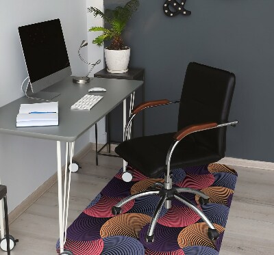 Desk chair mat colorful pattern