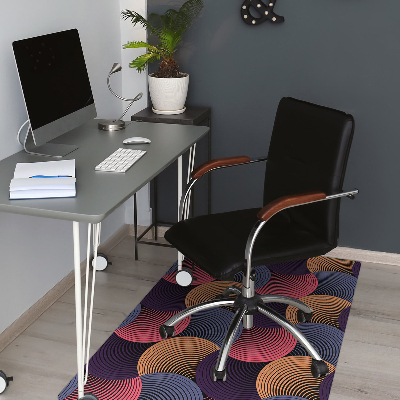 Desk chair mat colorful pattern