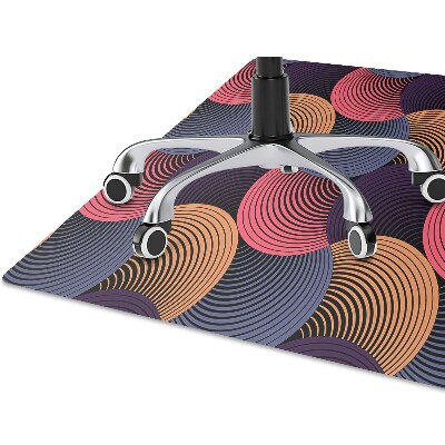 Desk chair mat colorful pattern