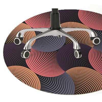 Desk chair mat colorful pattern