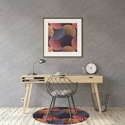 Desk chair mat colorful pattern