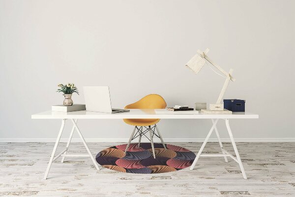 Desk chair mat colorful pattern