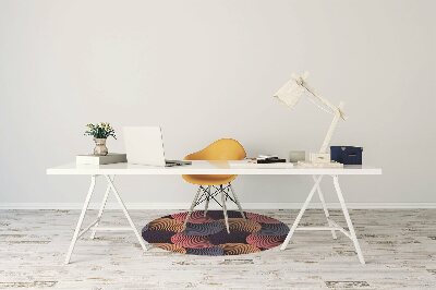 Desk chair mat colorful pattern