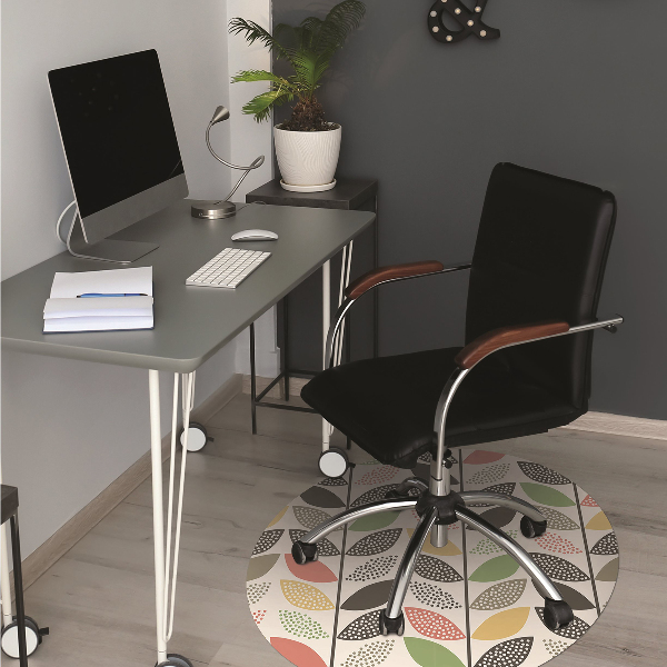 Desk chair mat colorful pattern