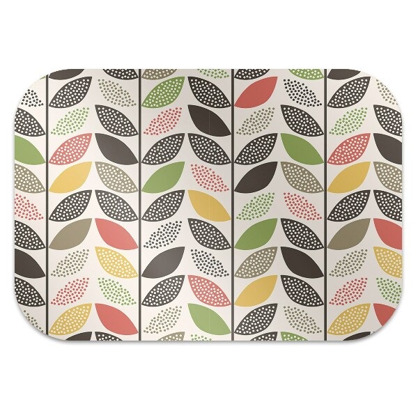 Desk chair mat colorful pattern