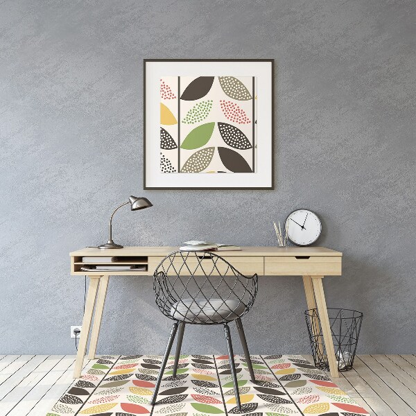 Desk chair mat colorful pattern