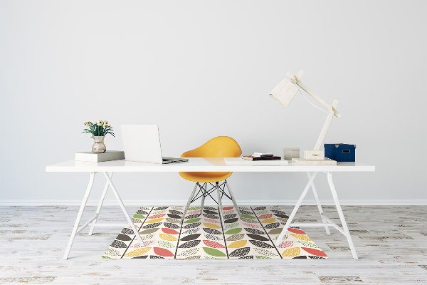 Desk chair mat colorful pattern
