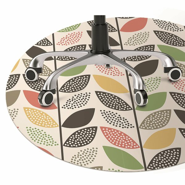Desk chair mat colorful pattern