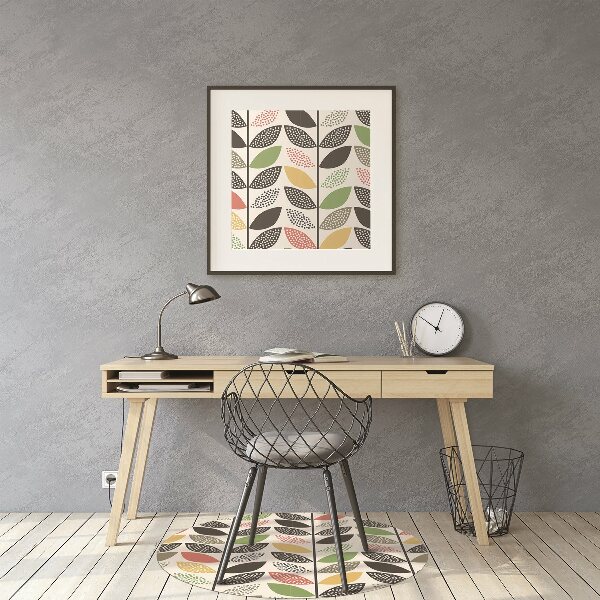 Desk chair mat colorful pattern