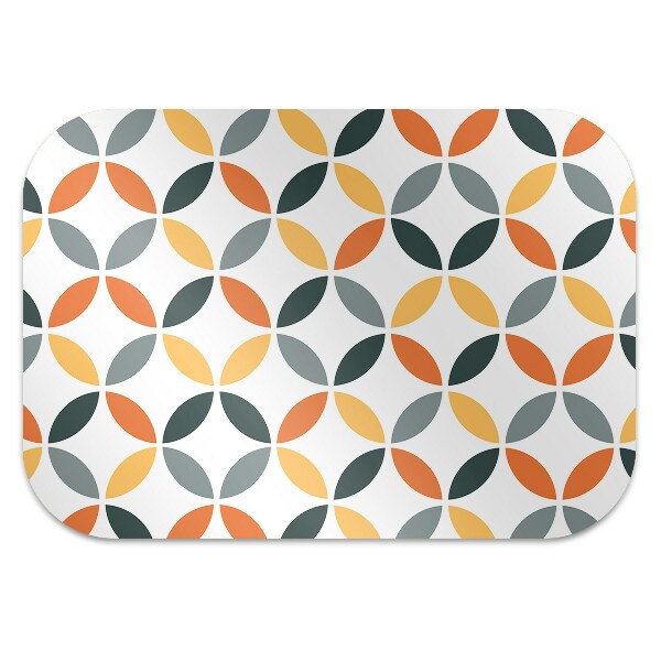 Office chair mat geometric wheels