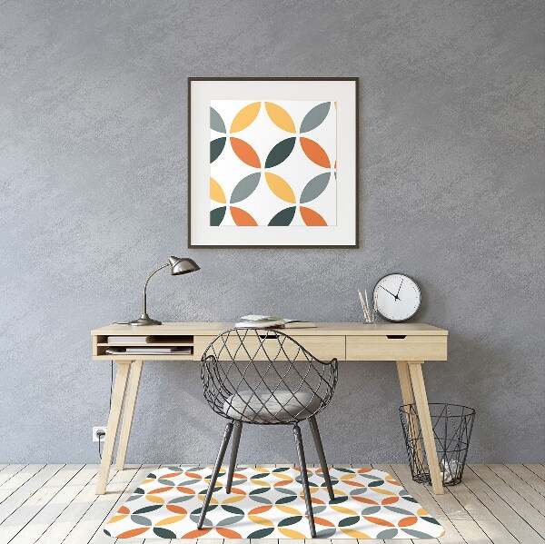Office chair mat geometric wheels