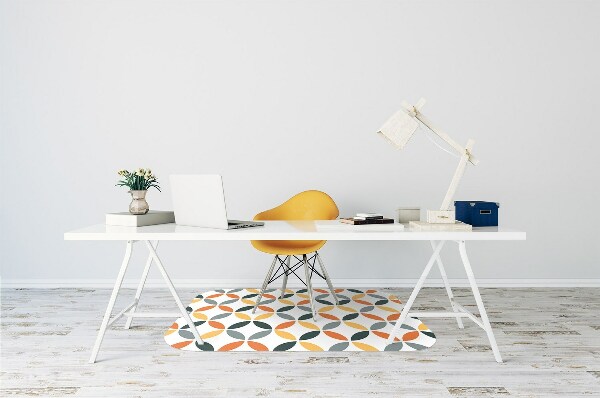 Office chair mat geometric wheels