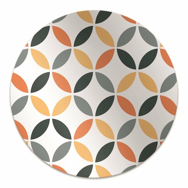Office chair mat geometric wheels