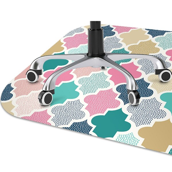 Desk chair mat colorful pattern