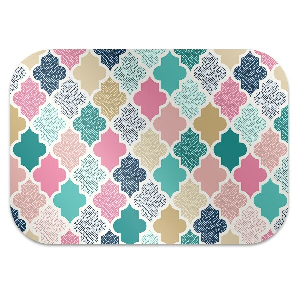 Desk chair mat colorful pattern