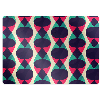 Desk chair mat colorful pattern