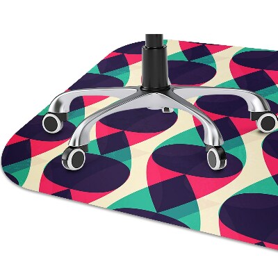 Desk chair mat colorful pattern