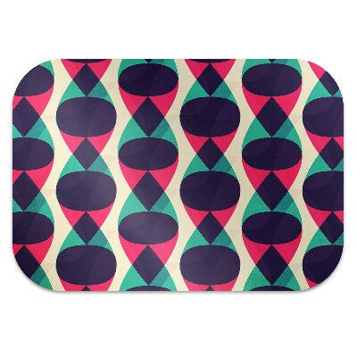 Desk chair mat colorful pattern