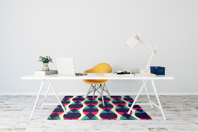 Desk chair mat colorful pattern