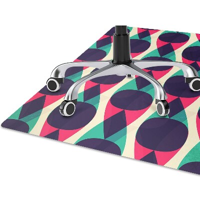 Desk chair mat colorful pattern