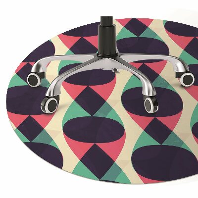 Desk chair mat colorful pattern