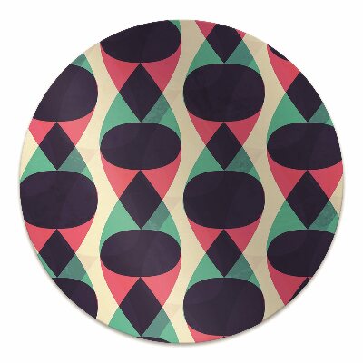 Desk chair mat colorful pattern