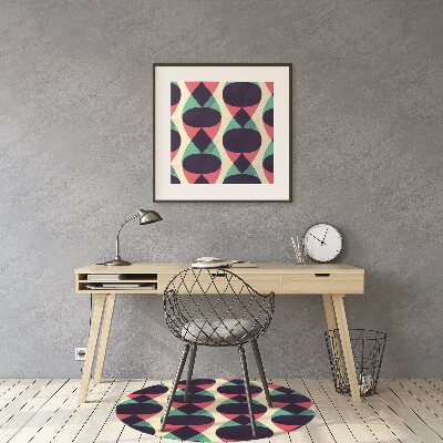 Desk chair mat colorful pattern