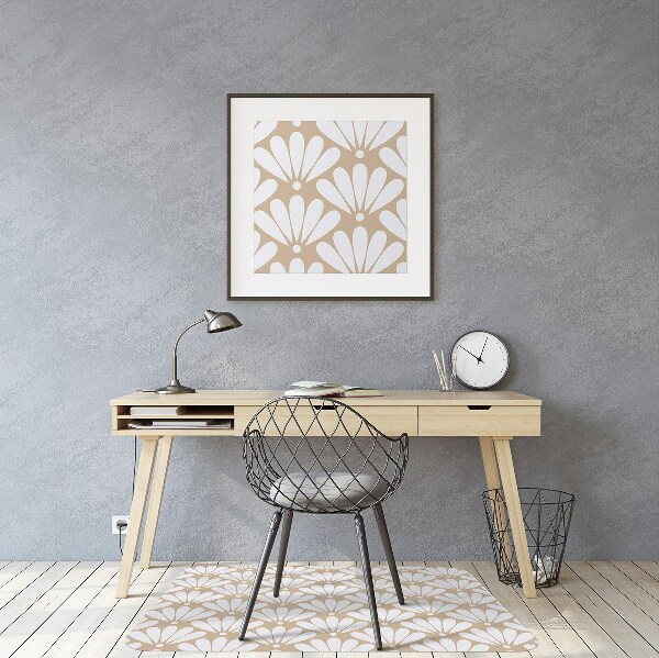 Office chair mat oriental pattern