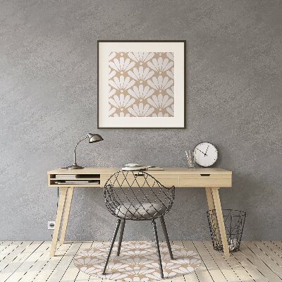 Office chair mat oriental pattern