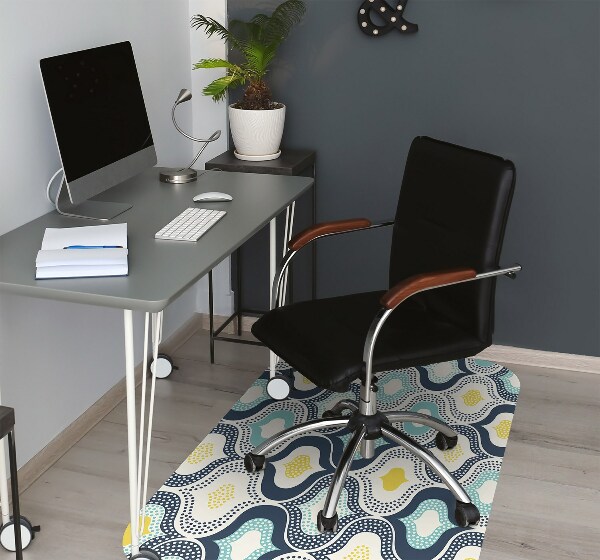 Desk chair mat Doodle dots