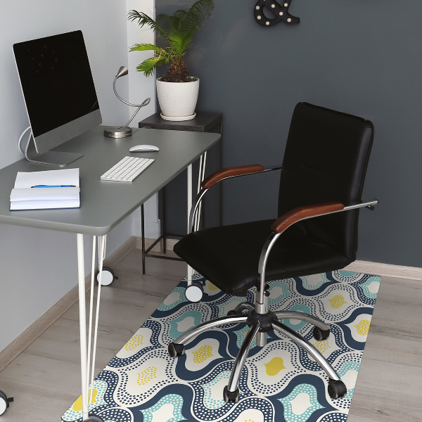 Desk chair mat Doodle dots