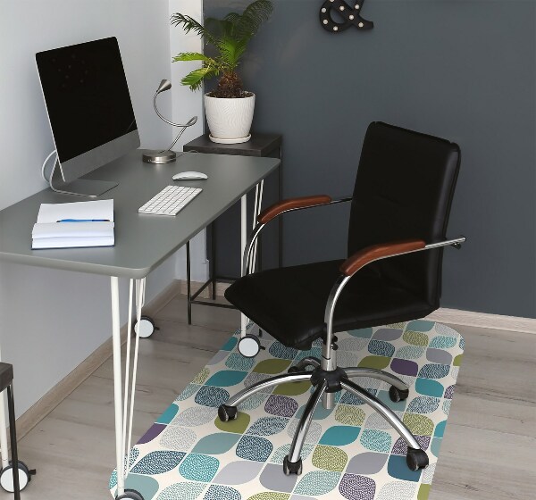 Office chair mat geometric pattern