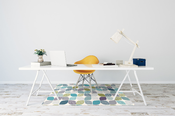 Office chair mat geometric pattern