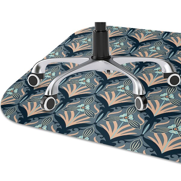 Office chair floor protector Vintage flowers