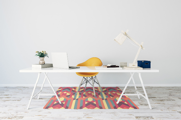 Office chair floor protector colored lines