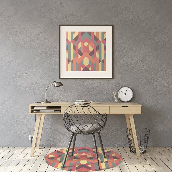 Office chair floor protector colored lines