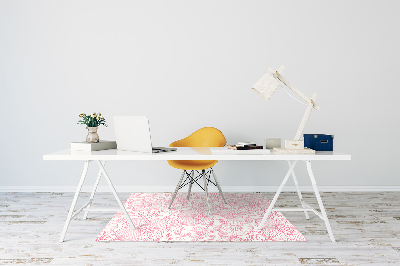 Desk chair mat flowers contour