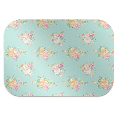 Office chair mat pastel bouquets