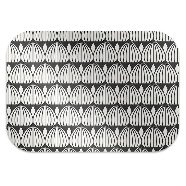 Office chair floor protector retro pattern