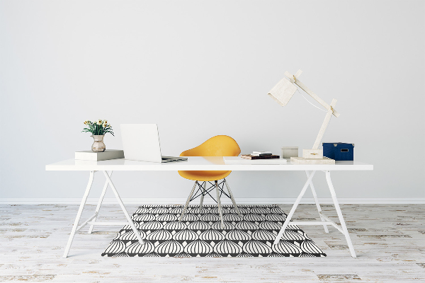 Office chair floor protector retro pattern
