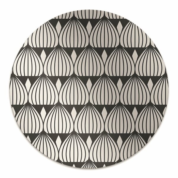 Office chair floor protector retro pattern
