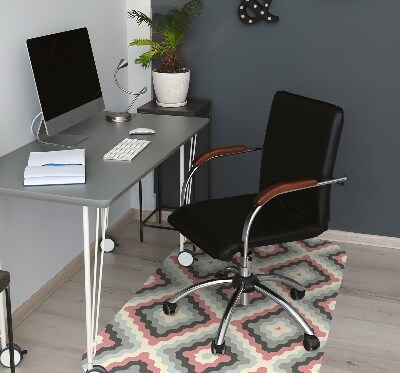 Office chair mat optical illusion