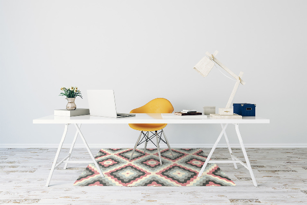 Office chair mat optical illusion