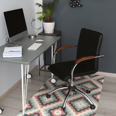 Office chair mat optical illusion