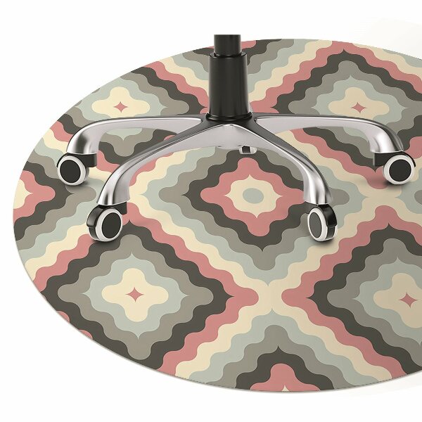 Office chair mat optical illusion