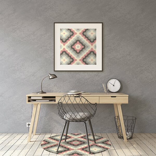 Office chair mat optical illusion