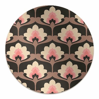 Desk chair mat floral pattern