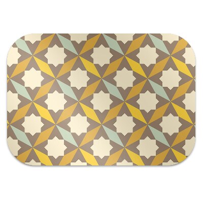 Office chair floor protector retro pattern