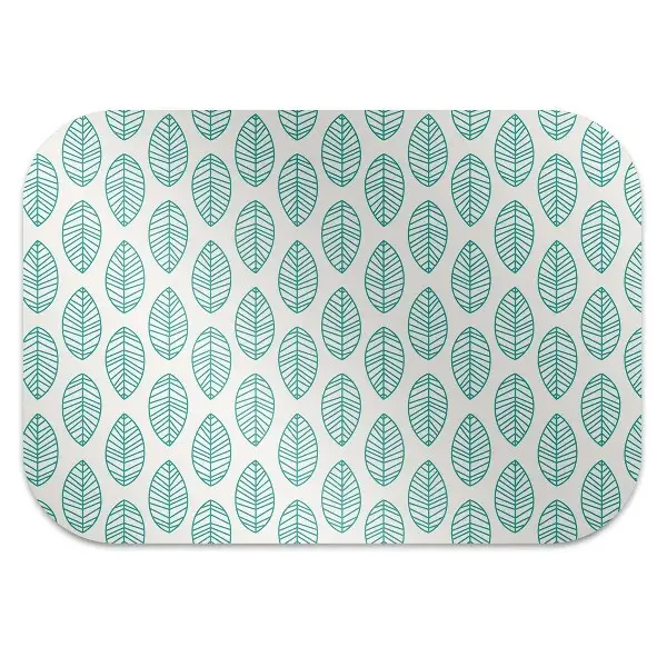 Office chair floor protector Green leaves